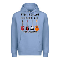 Colony Blue Yes I Really Do Need All These Guitars Premium Hoodie - Bettercallsaul