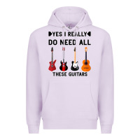 Lilac Yes I Really Do Need All These Guitars Premium Hoodie - Bettercallsaul