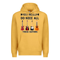 Mustard Yes I Really Do Need All These Guitars Premium Hoodie - Bettercallsaul