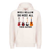 Pale Pink Yes I Really Do Need All These Guitars Premium Hoodie - Bettercallsaul