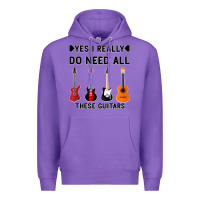 Purple Yes I Really Do Need All These Guitars Premium Hoodie - Bettercallsaul