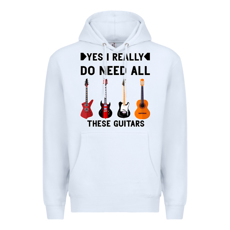 Yes I Really Do Need All These Guitars Premium Hoodie by Bettercallsaul | Teevron