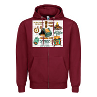 Burgundy camping life Zipper Hoodie - MaliasSmallBusiness