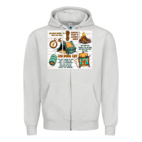 Dove Grey camping life Zipper Hoodie - MaliasSmallBusiness