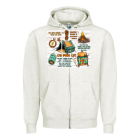 Oatmeal Heather camping life Zipper Hoodie - MaliasSmallBusiness