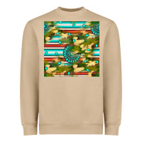 Mushroom camouflage serape gemstone seamless pattern Heavyweight Sweatshirt - BundleAndBundleShop
