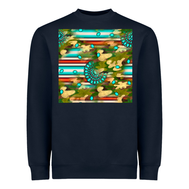 Camouflage Serape Gemstone Seamless Pattern Heavyweight Sweatshirt by BundleAndBundleShop | Teevron