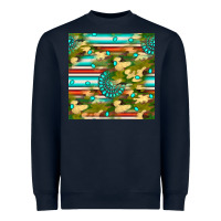 Navy camouflage serape gemstone seamless pattern Heavyweight Sweatshirt - BundleAndBundleShop