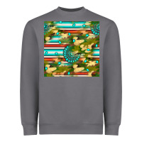 Storm camouflage serape gemstone seamless pattern Heavyweight Sweatshirt - BundleAndBundleShop