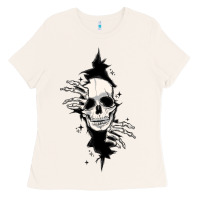 Bone skull in the wall file Ladies Tee - MaliasSmallBusiness