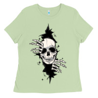 Matcha skull in the wall file Ladies Tee - MaliasSmallBusiness