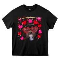 Black Valentine's day havanese dog Heavy Core Tee - RanaPortraitStore