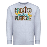 Heather Grey Created With A Purpose Premium Sweatshirt - LillyAllenDesigns