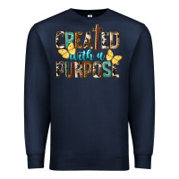 Navy Created With A Purpose Premium Sweatshirt - LillyAllenDesigns