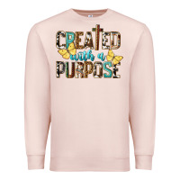 Pale Pink Created With A Purpose Premium Sweatshirt - LillyAllenDesigns