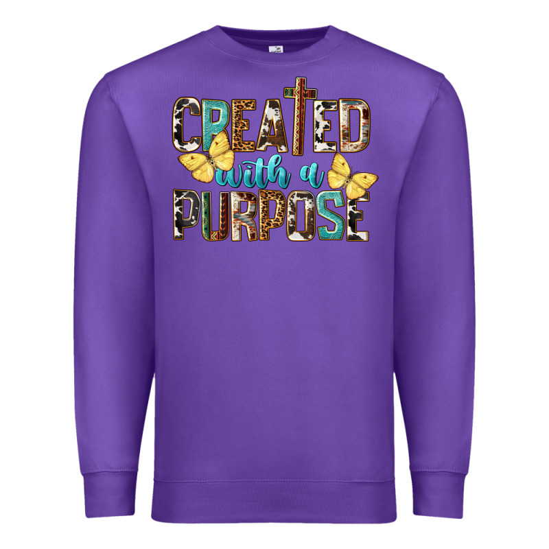 Created With A Purpose Premium Sweatshirt by LillyAllenDesigns | Teevron