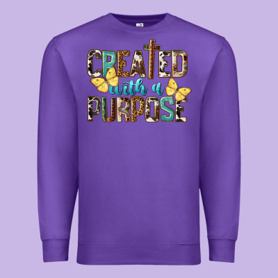 Created With A Purpose Premium Sweatshirt Designed By Lillyallendesigns