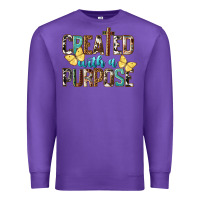 Purple Created With A Purpose Premium Sweatshirt - LillyAllenDesigns