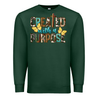 Sports Green Created With A Purpose Premium Sweatshirt - LillyAllenDesigns