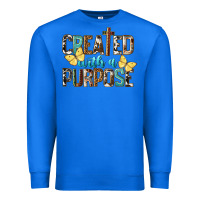 True Royal Created With A Purpose Premium Sweatshirt - LillyAllenDesigns