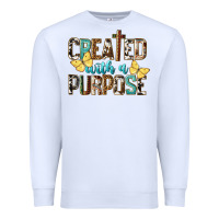 White Created With A Purpose Premium Sweatshirt - LillyAllenDesigns