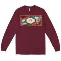 Burgundy preview western pink flovers leopard serape   license plate template Long Sleeve Tee - BarkalooDesign