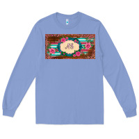 Colony Blue preview western pink flovers leopard serape   license plate template Long Sleeve Tee - BarkalooDesign