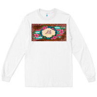 White preview western pink flovers leopard serape   license plate template Long Sleeve Tee - BarkalooDesign