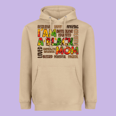 I Am A Black Mom Heavyweight Hoodie Designed By Lillyallendesigns