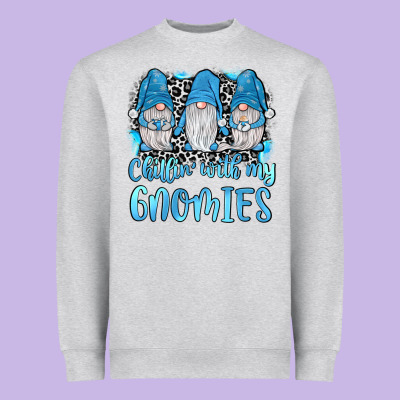 Chillin' With My Gnomies Heavyweight Sweatshirt Designed By Jahusdesignshop