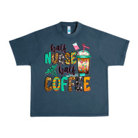 Midnight Navy half nurse half coffee Urban Heavy Tee - Jasminsmagicworld