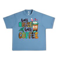 Pebble Blue half nurse half coffee Urban Heavy Tee - Jasminsmagicworld