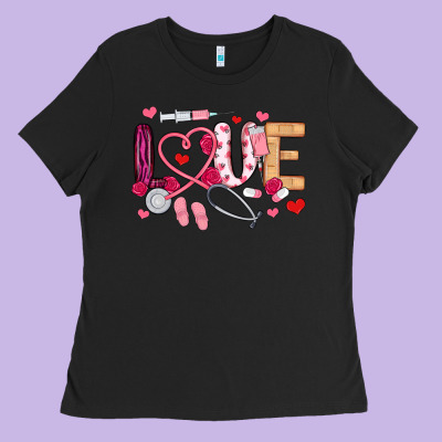 Ladies Tee love nurse valentines day