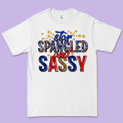 Premium Tee star spangled and sassy billie wilder