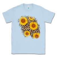 Dusty Blue leopard sunflower patch Classic Tee - AdoDesignShop