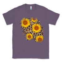 Lavender leopard sunflower patch Classic Tee - AdoDesignShop