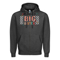 Charcoal Heather promoted to big sister Zipper Hoodie - MaliasSmallBusiness
