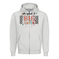 Dove Grey promoted to big sister Zipper Hoodie - MaliasSmallBusiness