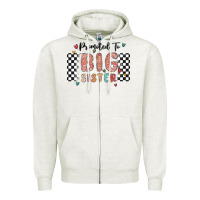 Oatmeal Heather promoted to big sister Zipper Hoodie - MaliasSmallBusiness