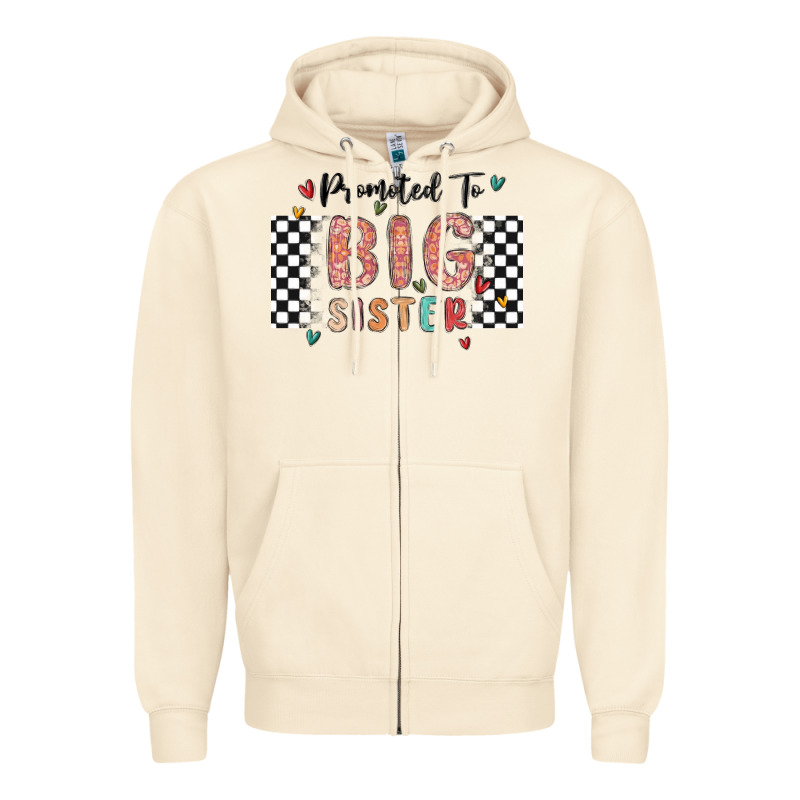 Promoted To Big Sister Zipper Hoodie by MaliasSmallBusiness | Teevron