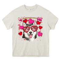 Cream Valentine's day husky Heavy Core Tee - RanaPortraitStore