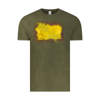 Vintage Olive gemstone yellow leopard background Vintage Tee - JahusDesignShop