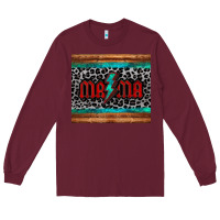 Burgundy leopard lightning bolt mama mother's day tumbler Long Sleeve Tee - Jasminsmagicworld