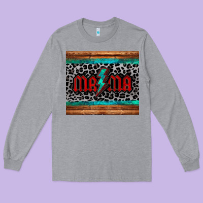 Leopard Lightning Bolt Mama Mother's Day Tumbler Long Sleeve Tee Designed By Jasminsmagicworld
