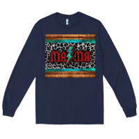 Navy leopard lightning bolt mama mother's day tumbler Long Sleeve Tee - Jasminsmagicworld