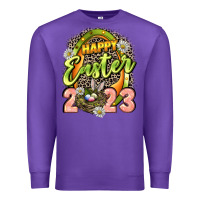 Purple Happy Easter 2023 Premium Sweatshirt - LillyAllenDesigns