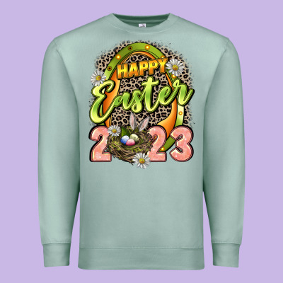 Happy Easter 2023 Premium Sweatshirt Designed By Lillyallendesigns
