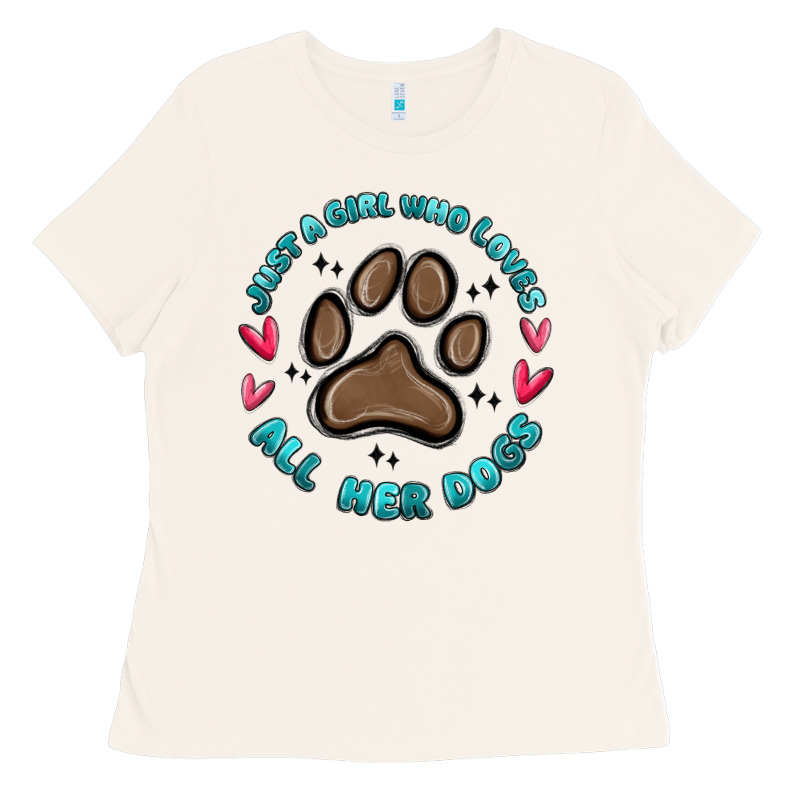 Just A Girl Who Loves All Her Dogs Ladies Tee by MaliasSmallBusiness | Teevron