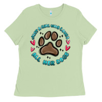 Matcha just a girl who loves all her dogs Ladies Tee - MaliasSmallBusiness