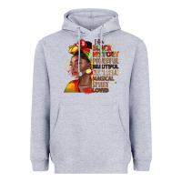 Heather Grey i am black history Heavyweight Hoodie - LillyAllenDesigns